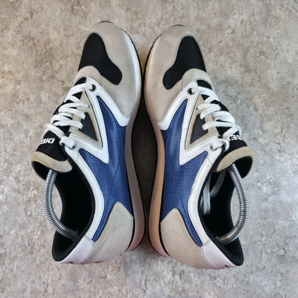 Diesel E-Boojik Shoes Mens Sneakers Size 11 Blue Black White Suede *Barely Worn.